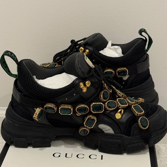Women's Gucci Flashtrek Crystals Black - Picture 3 of 5